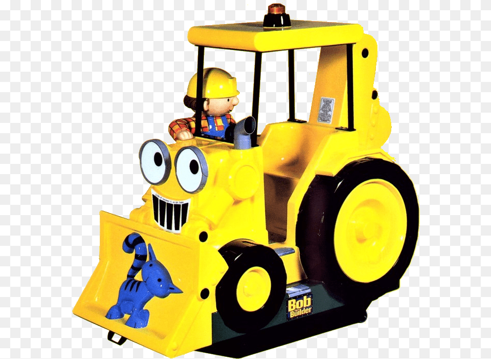 Bob The Builder Scoop Kiddie Ride, Machine, Wheel, Baby, Person Png Image