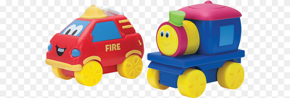Bob The Train Fire Truck Toy Figure 2 Figure Pack, Bulldozer, Device, Grass, Lawn Png