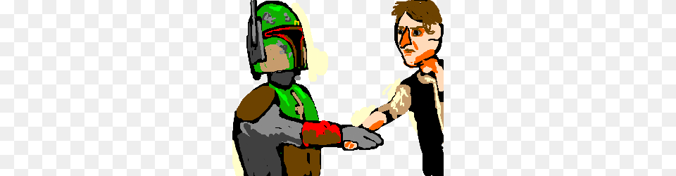 Boba Fett And Han Solo Shake Hands, Adult, Man, Male, Head Free Png