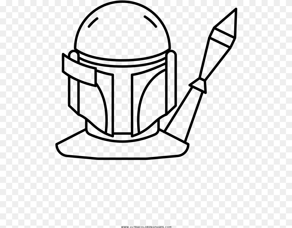 Boba Fett Coloring, Gray Png