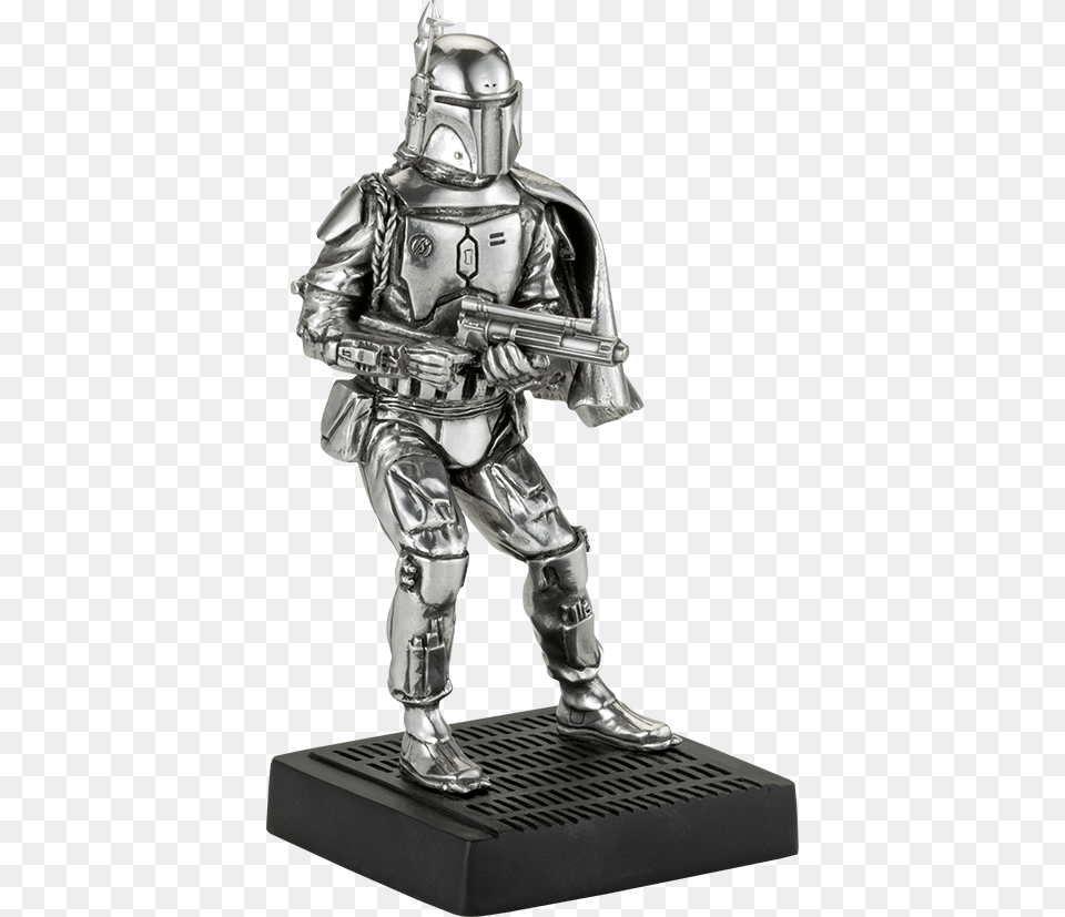 Boba Fett Figurine Pewter Collectible Star Wars Boba Fett Figurine, Person, Gun, Weapon Png