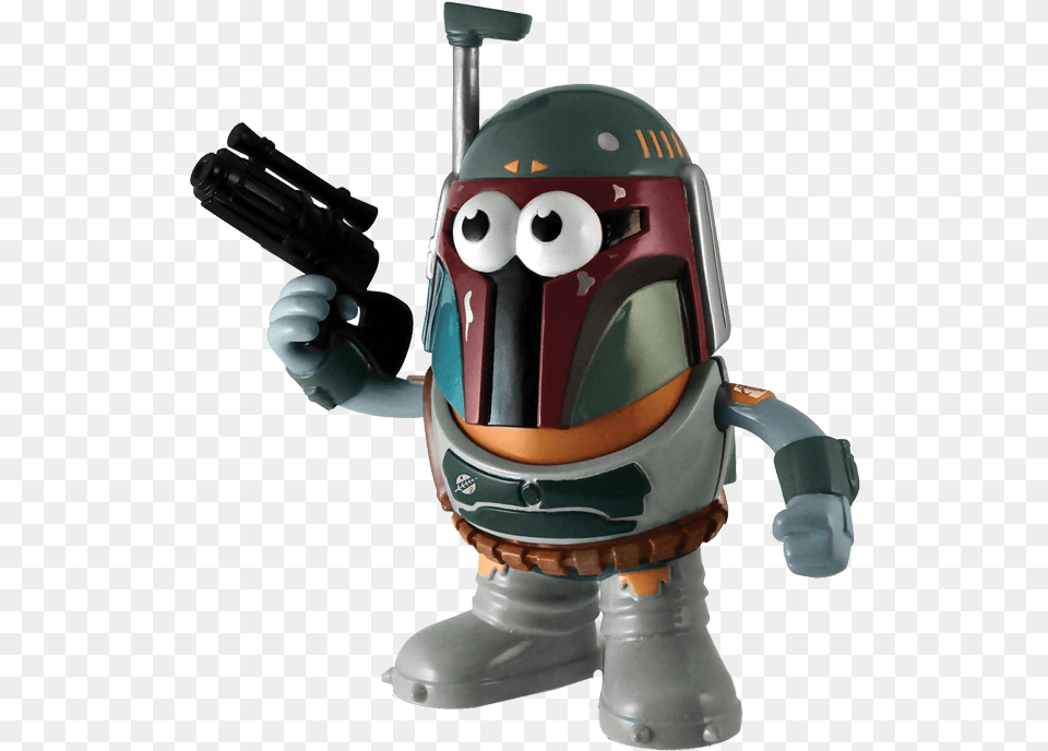 Boba Fett Head Mr Potato Head Character Toys, Robot, Baby, Person, Gun Free Png Download