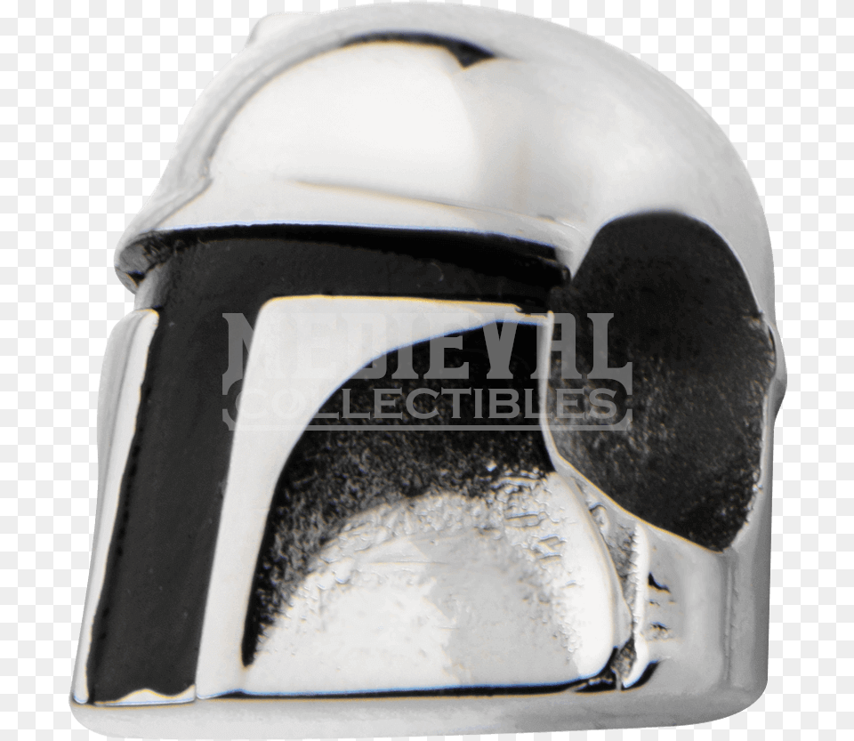 Boba Fett Helmet Slide Charm Disney Star Wars Stainless Steel Boba Fett Bead Charm, Crash Helmet, Clothing, Hardhat Png Image