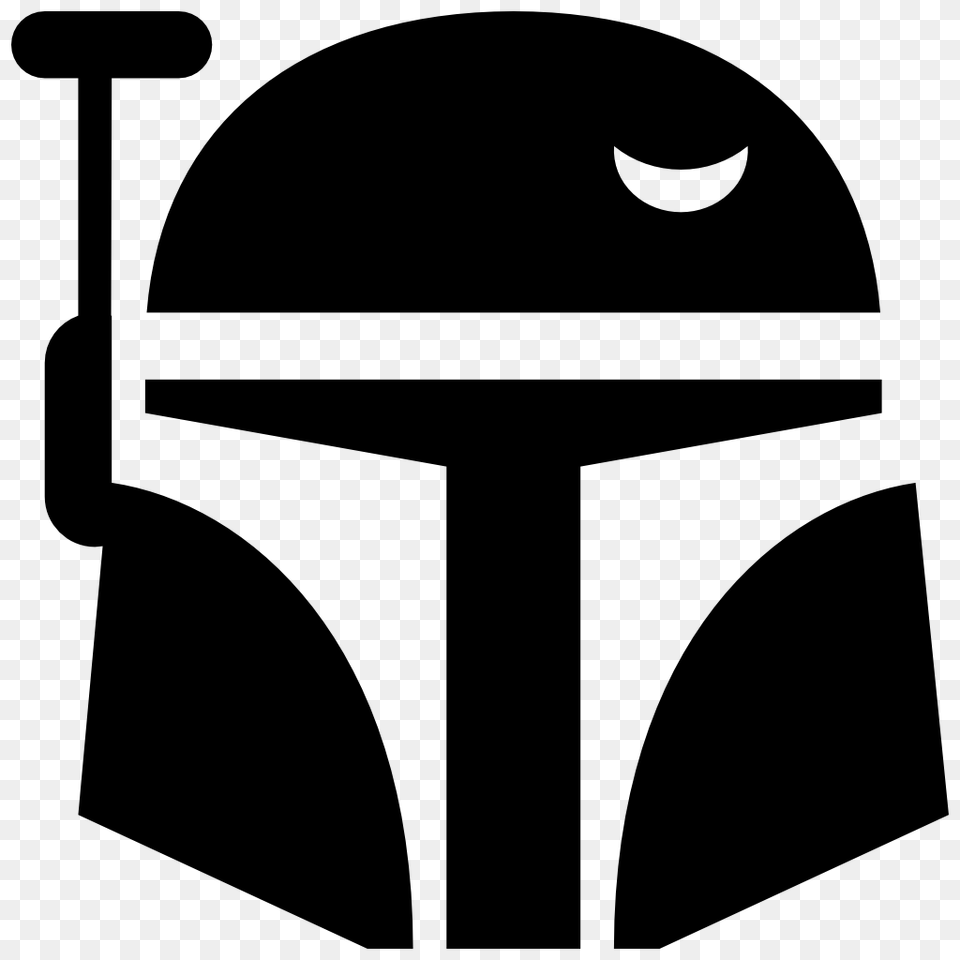 Boba Fett Icon Star Wars Iconset Sensible World, Stencil, Helmet, Cross, Symbol Free Png