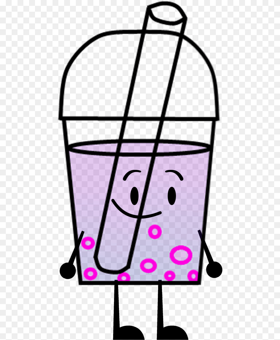 Boba Tea Cartoon Jpg Freeuse Stock Bfdi Bubble Tea, Lighting, Purple, Cup, Cutlery Png Image