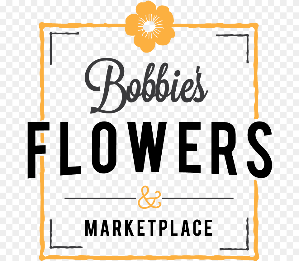 Bobbies Flowers, Blackboard, Text Png Image