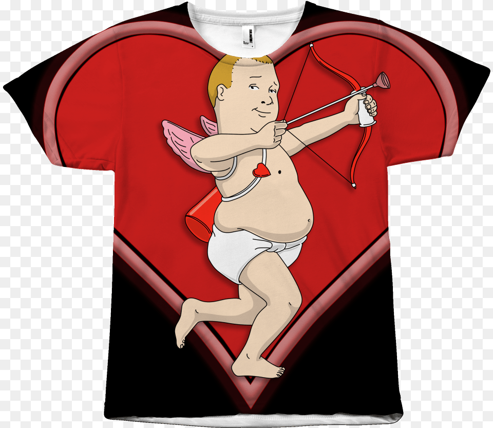 Bobby Hill Cupid All Over Print Shirt Bobby Hill Cupid, Clothing, T-shirt, Baby, Person Free Transparent Png