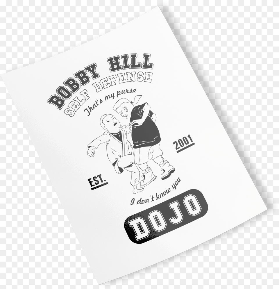 Bobby Hill Self Defense Dojo Sticker Illustration, Advertisement, Poster, Baby, Person Free Png Download