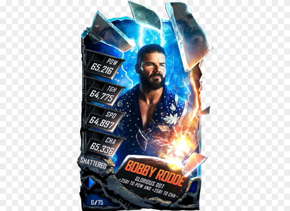 Bobbyroode S5 24 Shattered Wwe Supercard Shattered Cards, Advertisement, Poster, Adult, Male Free Png