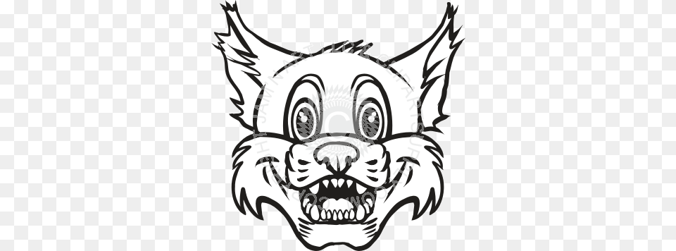 Bobcat Clip Art Animalgals Clipart, Stencil, Body Part, Mouth, Person Free Png