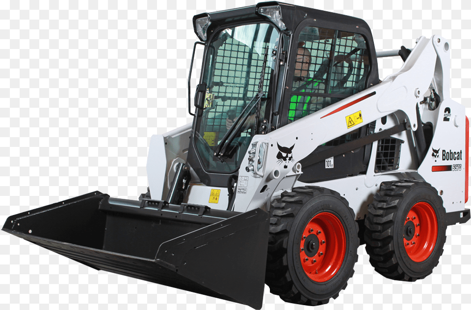 Bobcat Company Sk Bobcat Machine, Bulldozer, Wheel, Person Png Image