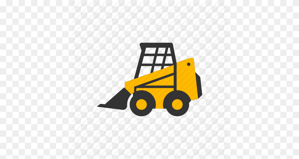 Bobcat Construction Digging Dirt Loader Small Wheel Icon, Machine, Device, Grass, Lawn Png Image