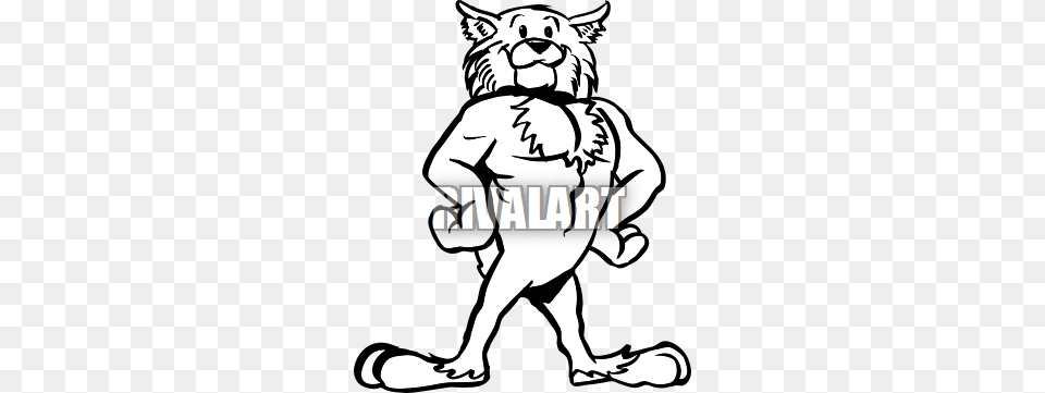 Bobcat Mascot Clip Art Clipart, Stencil, Baby, Person, Animal Png