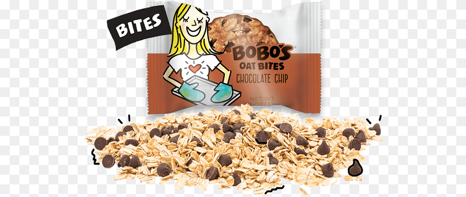 Bobo Bars Chocolate Chips, Food, Snack, Baby, Person Png Image