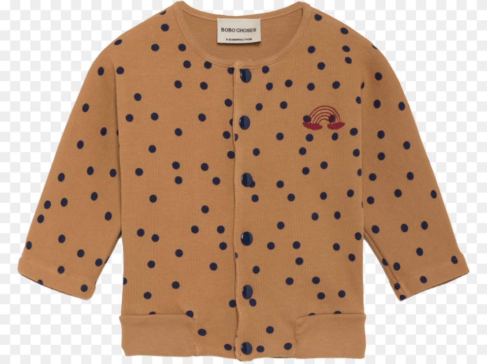 Bobo Choses Baby Sweatshirt Buttons Confetti Polka Dot, Pattern, Clothing, Coat, Knitwear Free Png Download