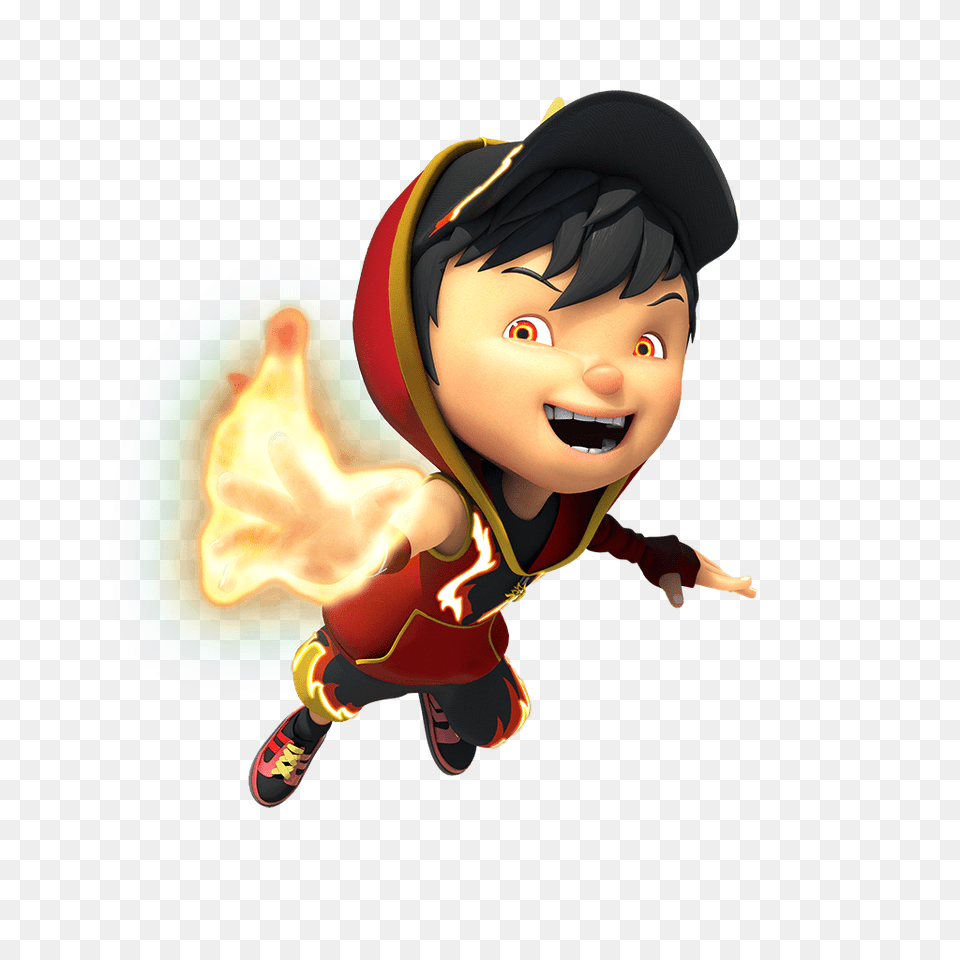 Boboiboy Blazing Hand, Doll, Toy, Face, Head Free Transparent Png