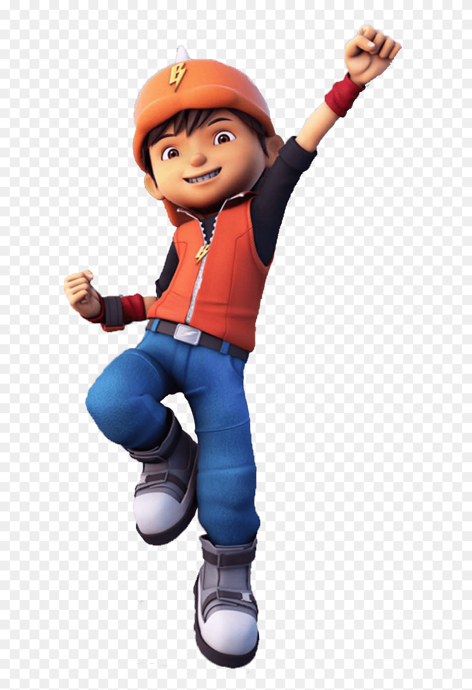 Boboiboy Fist In The Air, Baby, Person, Clothing, Footwear Free Png