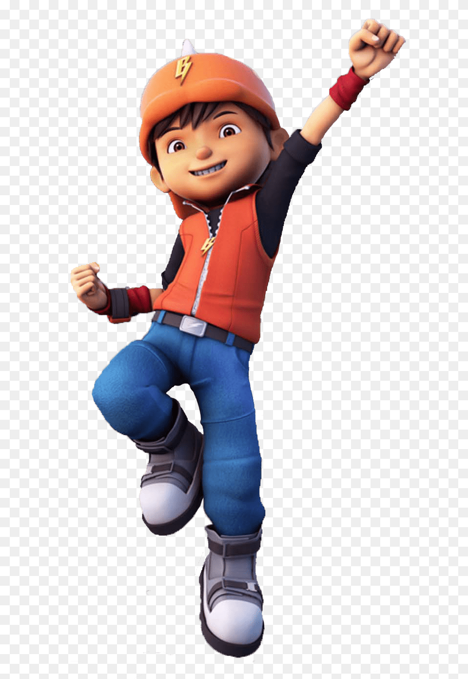 Boboiboy Fist In The Air Boboiboy Galaxy, Baby, Person, Clothing, Face Png Image