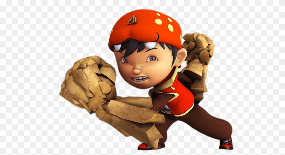 Boboiboy With Wooden Fists, Baby, Person, People, Clothing Free Png Download