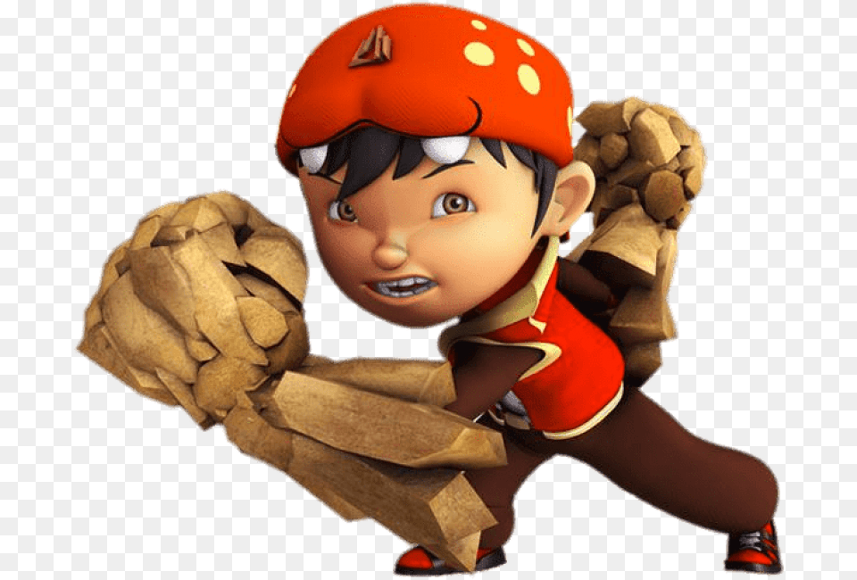 Boboiboy With Wooden Fists Boboiboy, Clothing, Glove, Baby, Person Png Image