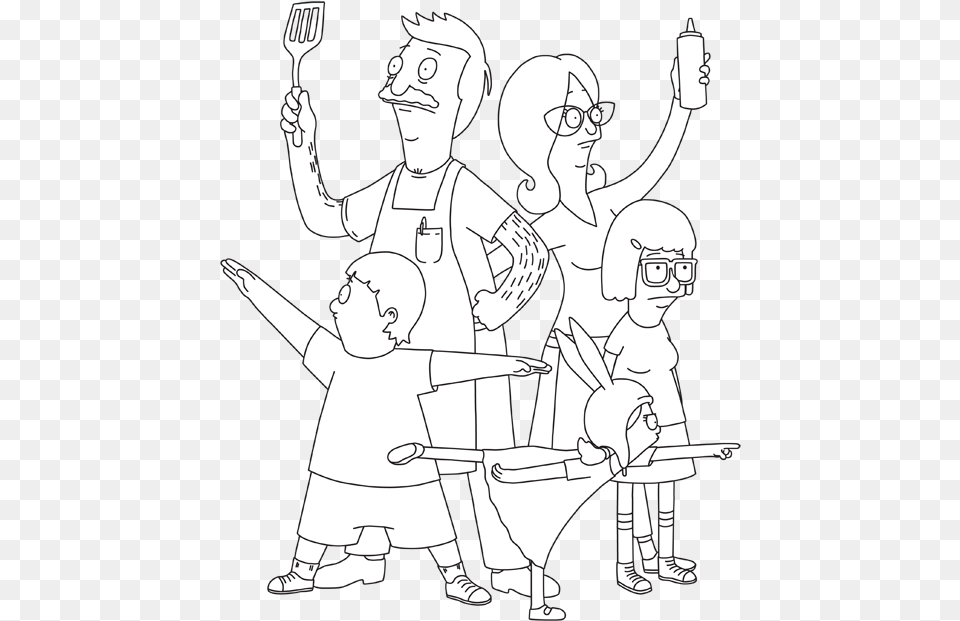 Bobs Burgers Coloring Pages Bob39s Burgers Printable Coloring Pages, Publication, Book, Comics, Cutlery Png