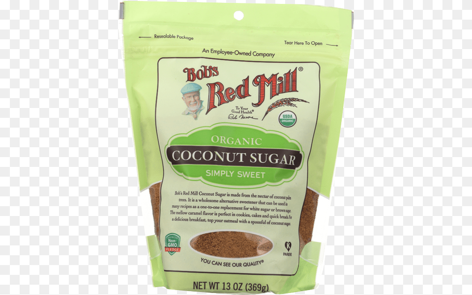 Bobs Red Mill Organic Coconut Sugar 13 Oz One 18 Oz Bob39s Red Mill Rice Bran, Powder, Adult, Person, Man Free Png