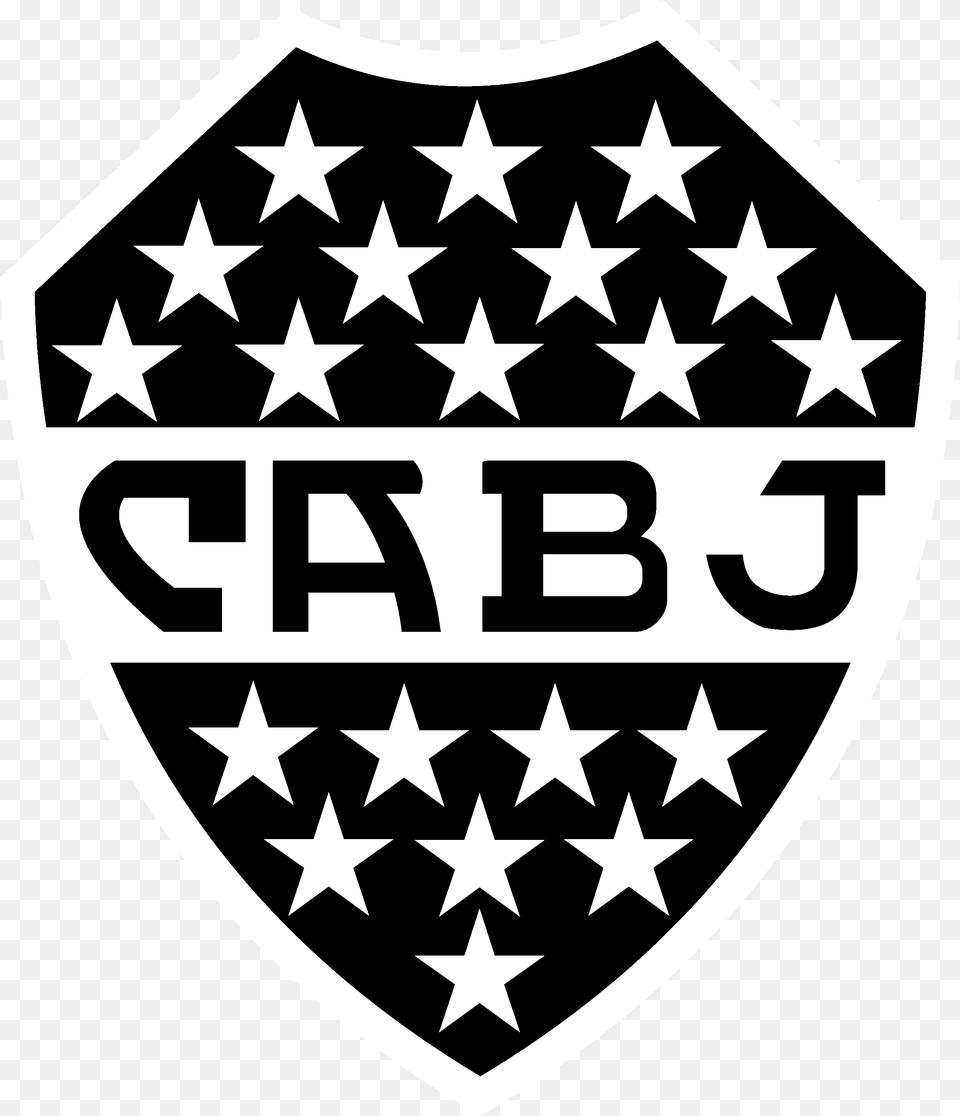 Boca Juniors2 Logo Black And White, Flag, Symbol Png Image