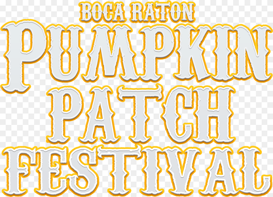 Boca Pumpkin Patch Festival Calligraphy, Text Png