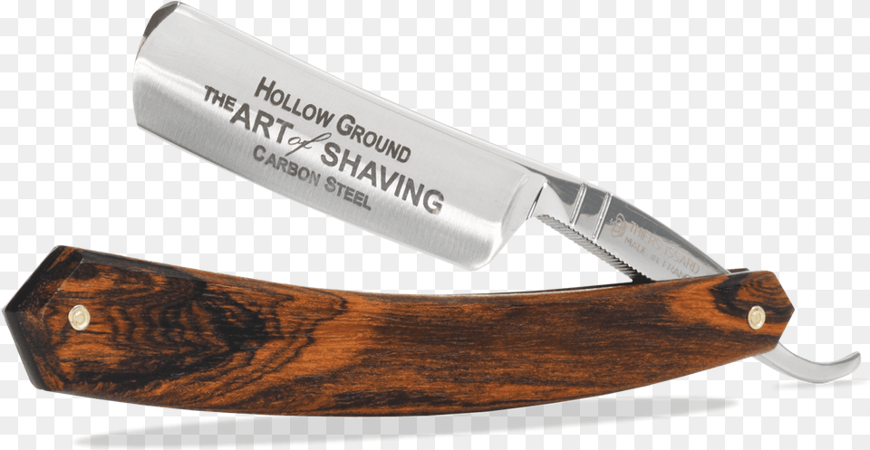 Bocote Wood Straight Razor, Blade, Weapon, Dagger, Knife Free Png