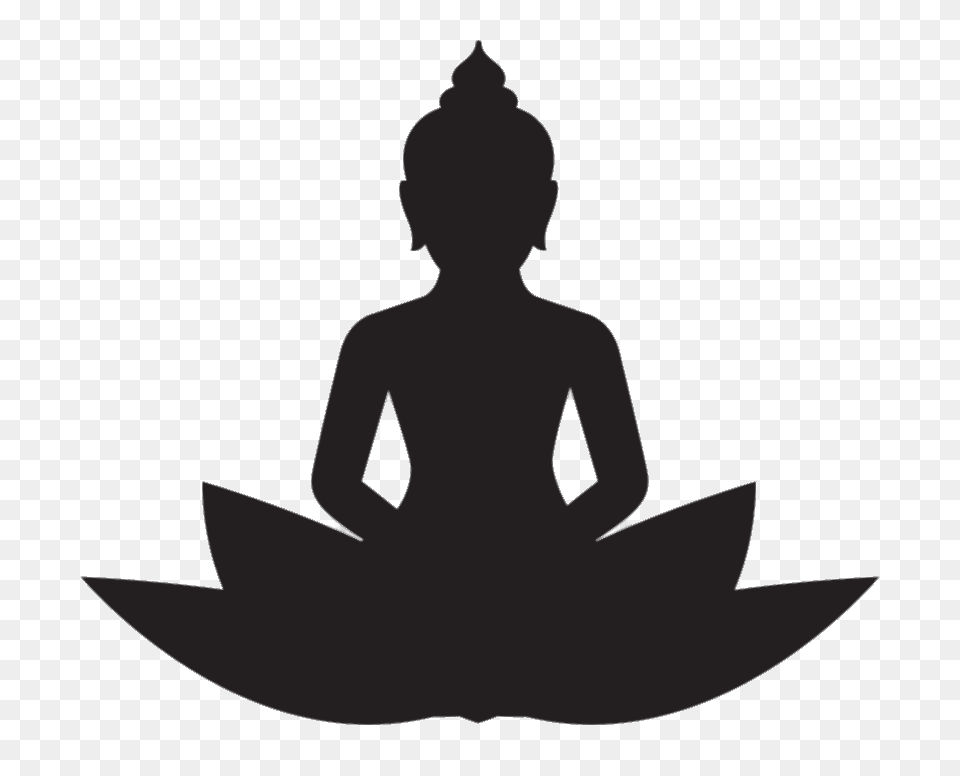 Bodhi Day Buddha Meditating In Lotus, Silhouette, Person, Animal, Fish Free Transparent Png