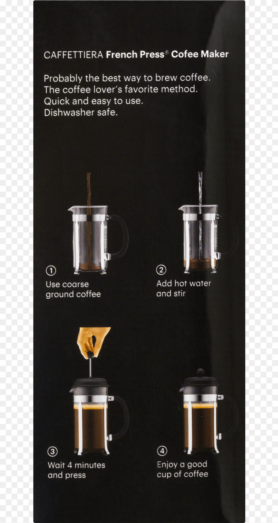 Bodum Caffettiera French Press 8 Cup Coffee Maker Guinness, Beverage, Coffee Cup, Device Png Image