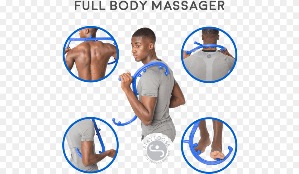 Body Back Buddy Trigger Point Self Massage Tool And Body Back Buddy, Adult, Male, Man, Person Free Png Download