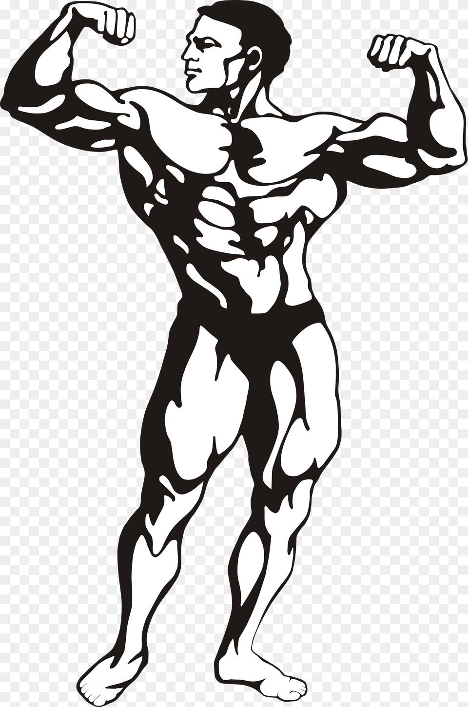 Body Building Clip Art, Stencil, Adult, Male, Man Free Png