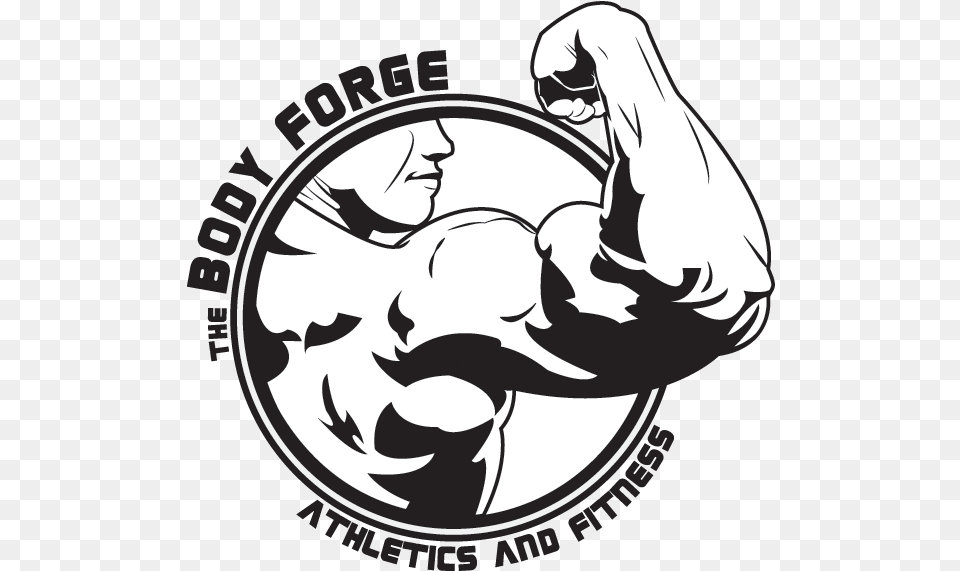 Body Forge Athletics And Fitness Logo 90, Stencil, Adult, Female, Person Png