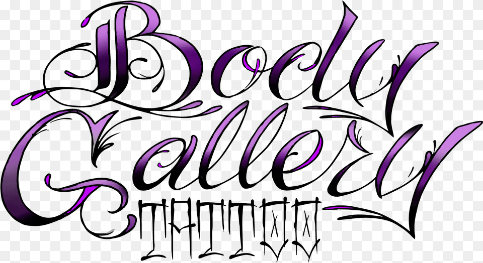 Body Gallery Tattoo Artists Decorative, Art, Graphics, Purple, Text Free Png Download