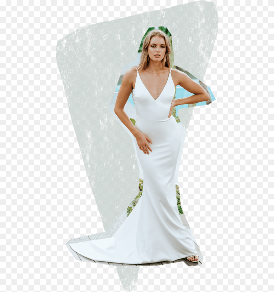 Body Hugging Wedding Dress Luna Willow New York Gown, Formal Wear, Fashion, Evening Dress, Clothing Png Image