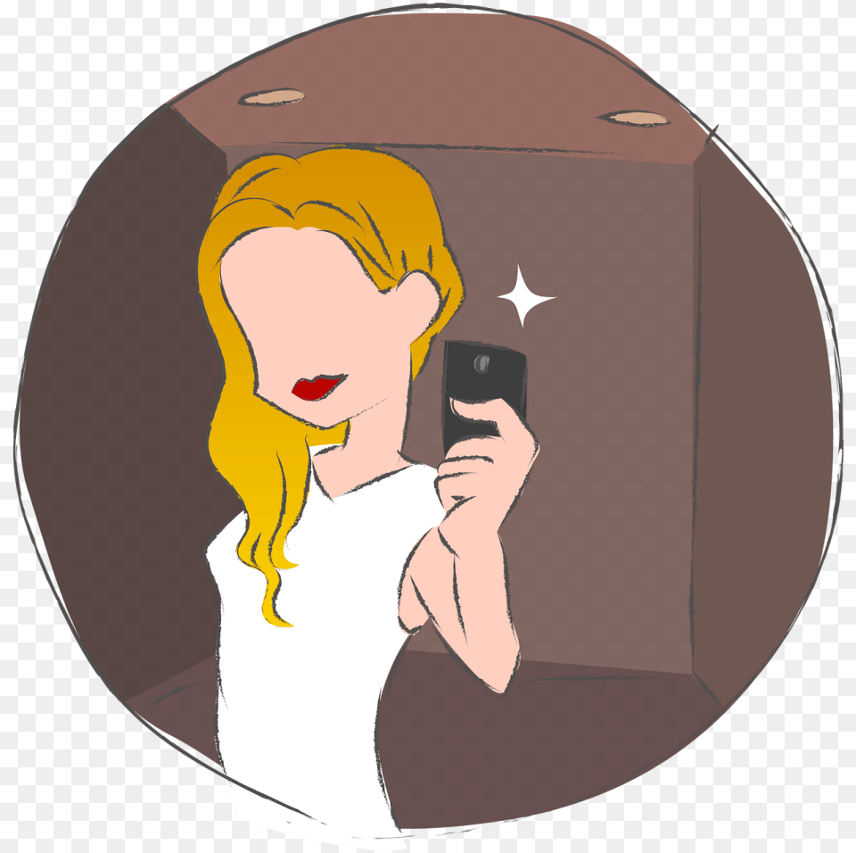 Body Inage On Social Media Cartoon, Photography, Mobile Phone, Electronics, Phone Png Image