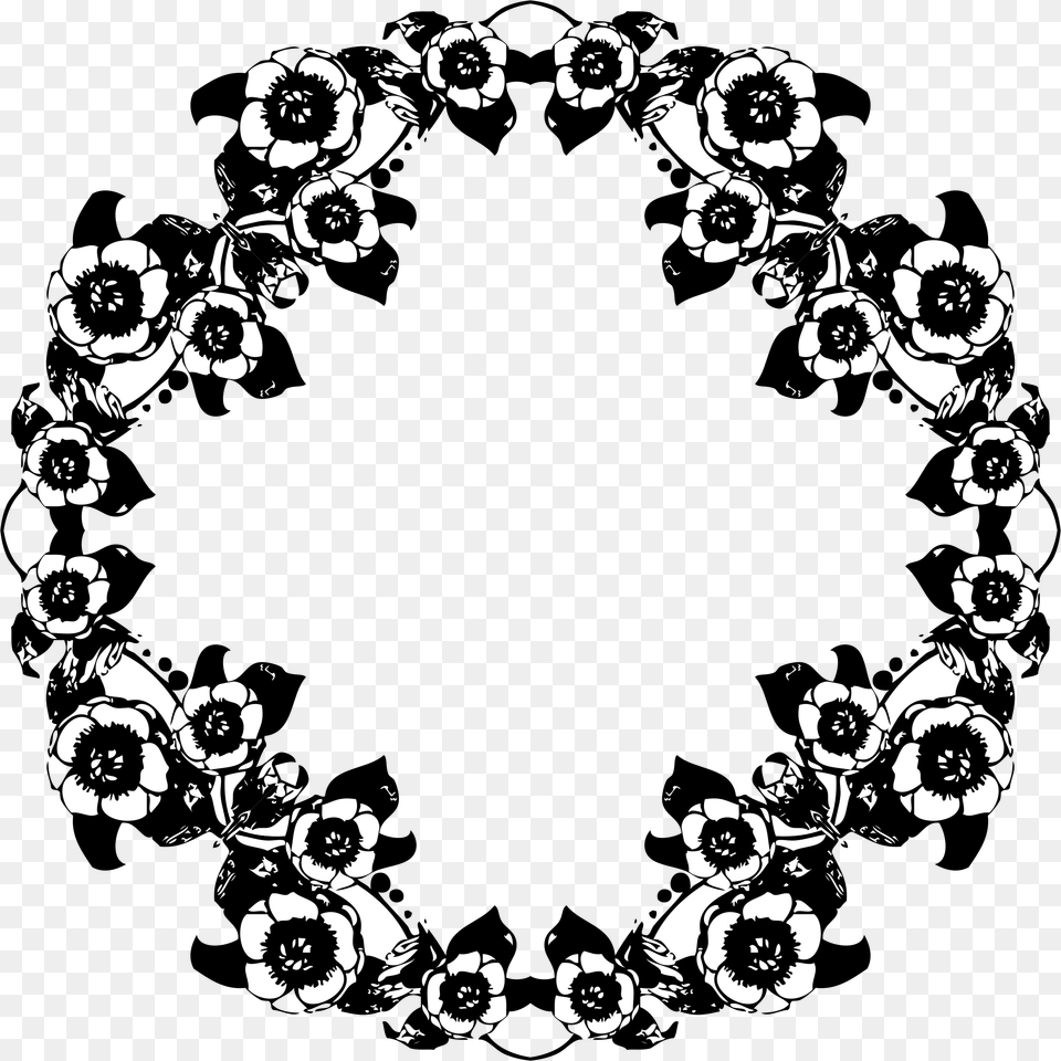 Body Jewelry Monochrome Circle Circle Design Black And White, Accessories, Art, Floral Design, Graphics Png Image
