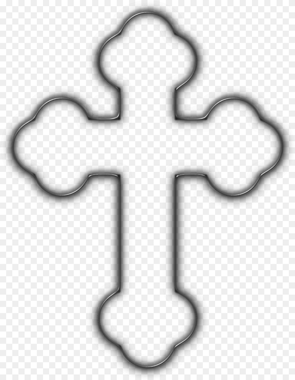 Body Jewelrycrossline Outline Of A Small Cross, Symbol Free Png Download