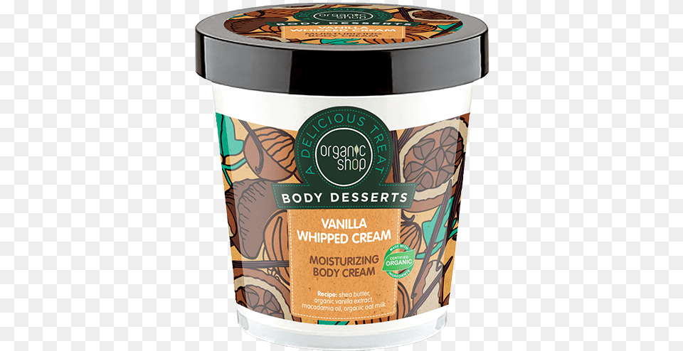 Body Mousse Organic Shop, Cream, Dessert, Food, Ice Cream Png Image