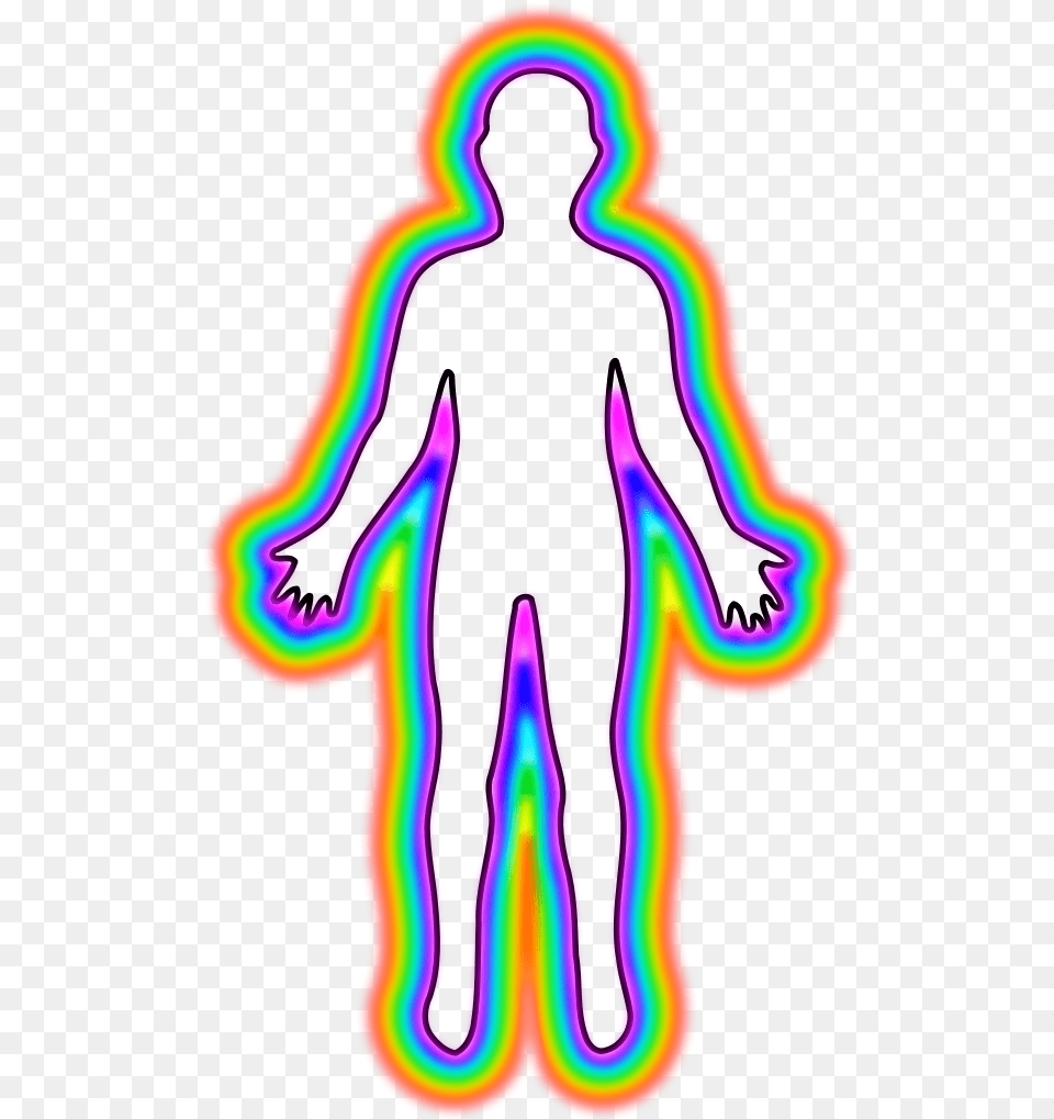 Body Outline Transparent Background, Light, Neon, Purple, Person Free Png Download