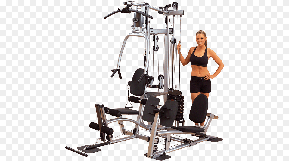 Body Solid Powerline P2x Home Gym, Adult, Woman, Person, Female Free Transparent Png