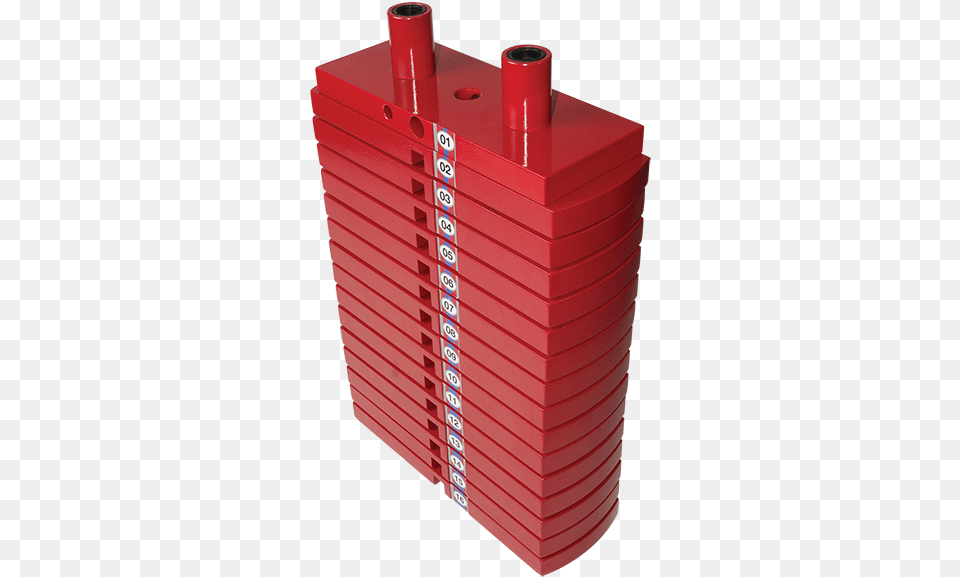 Body Solid Premium Red Steel Weight Stack 150lbs, Dynamite, Weapon Free Transparent Png