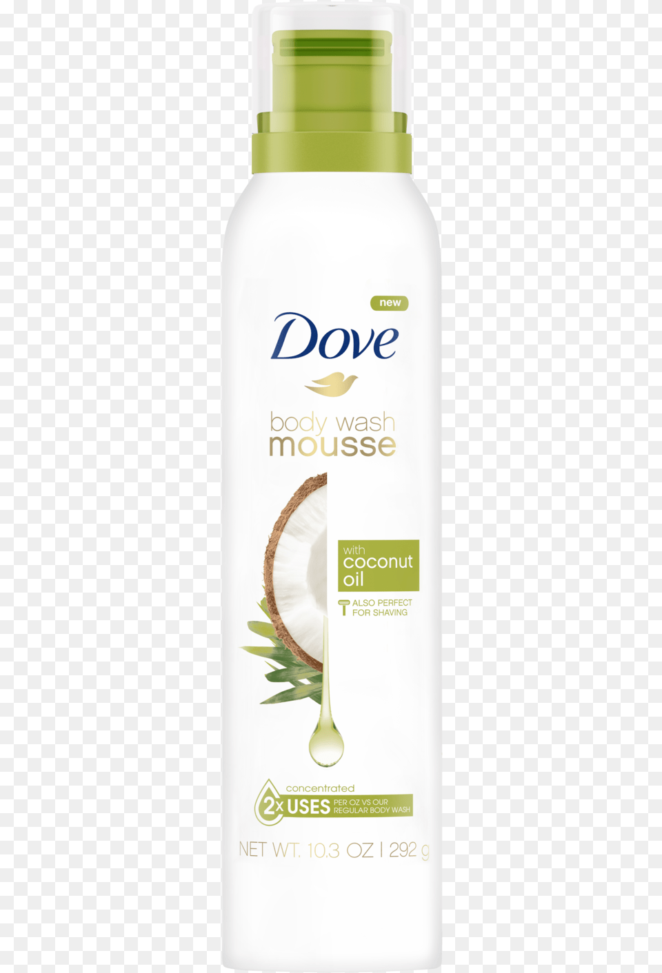 Body Wash Mousse With Coconut Oil Dove Shower Mousse Coconut, Bottle, Cosmetics, Plant, Herbs Png