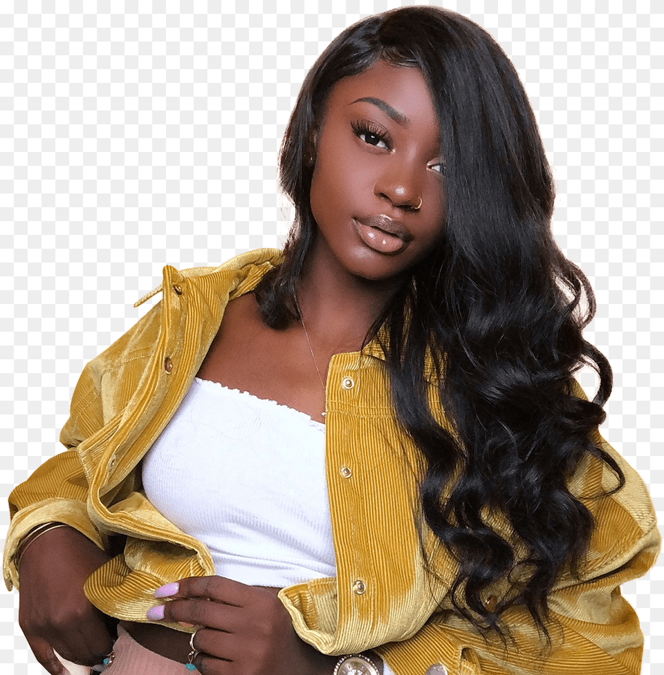 Body Wave Lace Front, Person, Black Hair, Clothing, Coat Png