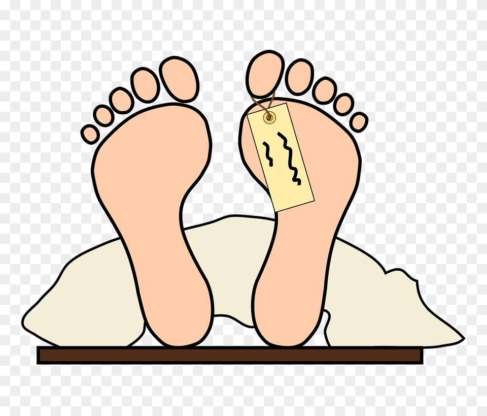 Body With A Toe Tag In The Morgue Clipart, Body Part, Heel, Person, Animal Free Png Download