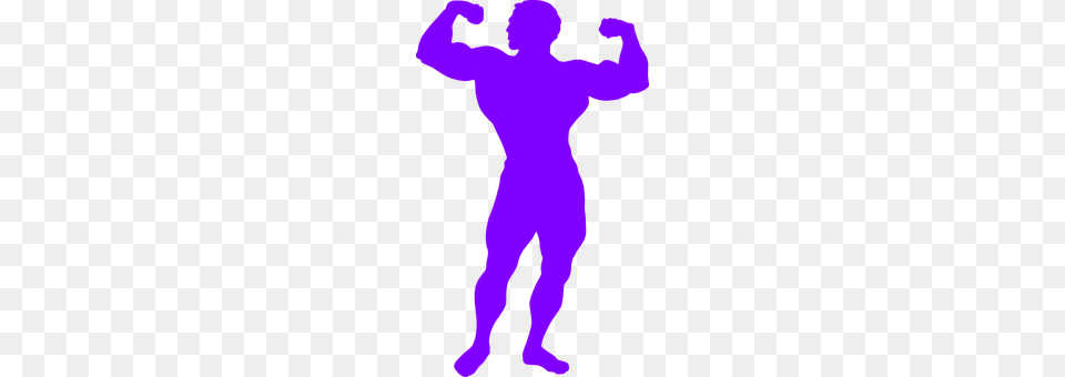 Bodybuilder Purple, Silhouette, Person Free Transparent Png