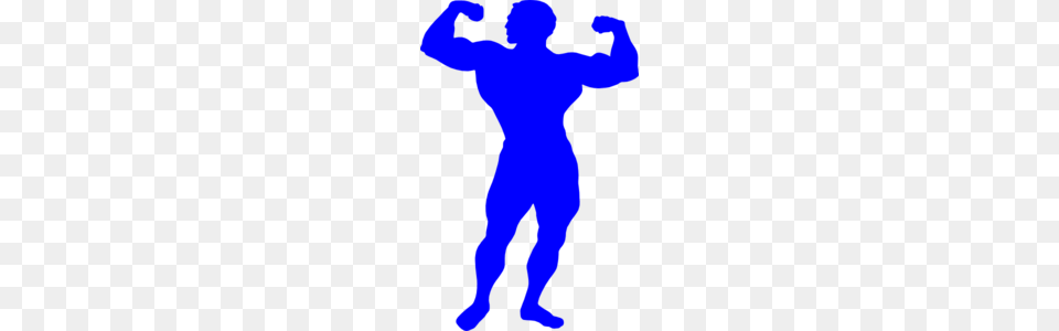 Bodybuilder Blue Clip Art, Adult, Male, Man, Person Free Png Download