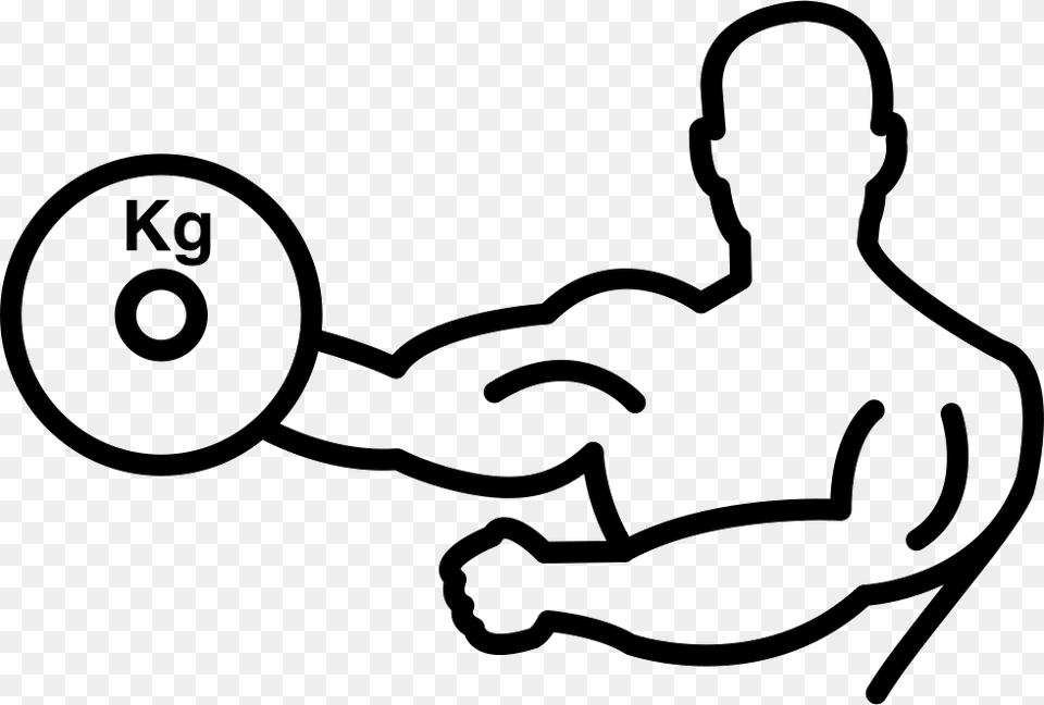 Bodybuilder Carrying Weight On One Hand Outline Outline Of A Person Flexing, Smoke Pipe, Working Out Free Png