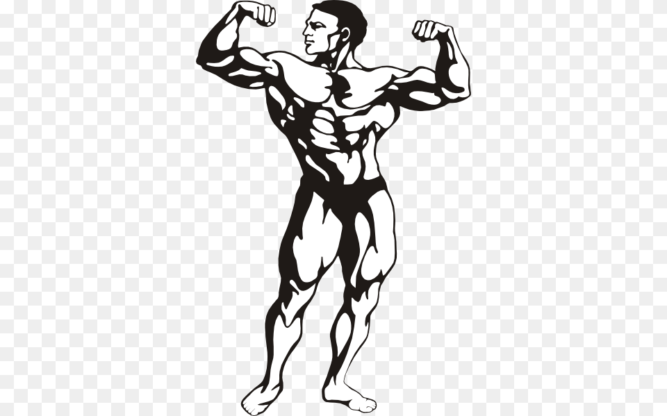 Bodybuilder Cliparts, Stencil, Adult, Male, Man Free Png Download